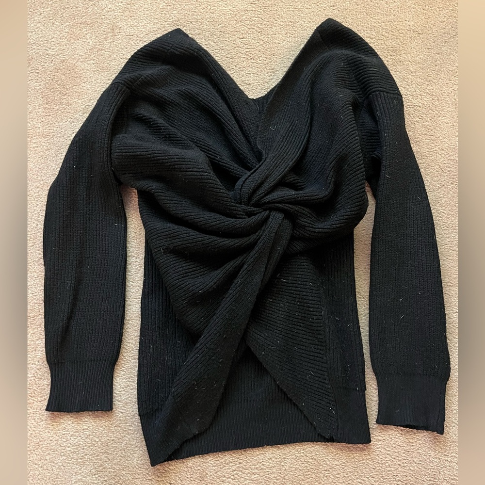 Off-Shoulder Open Back Boutique Sweater Small